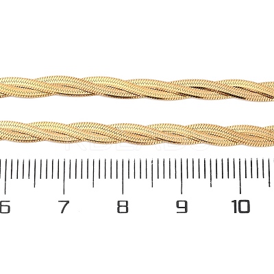 304 Stainless Steel Twisted Snake Chain Necklaces X-NJEW-Q013-08G-1