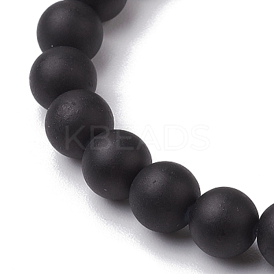 Halloween Skull & Cross Dyed Synthetic Turquoise Bracelets BJEW-JB10852-02-1