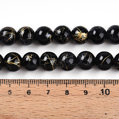 Baking Paint Glass Beads X1-DGLA-N003-10mm-B10-1