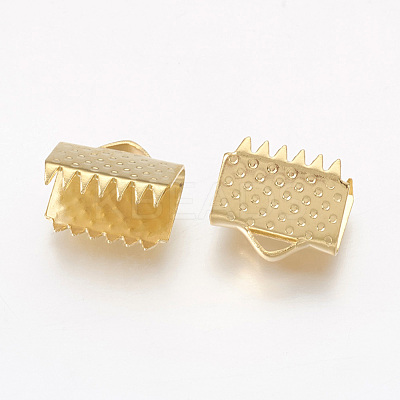 304 Stainless Steel Ribbon Crimp Ends STAS-G187-24G-10.5mm-1