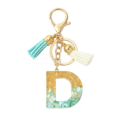 Transparent Epoxy Resin Pendant Keychains KEYC-FS00022-04-1