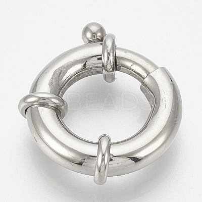 Tarnish Resistant 304 Stainless Steel Spring Ring Clasps STAS-T033-04-1