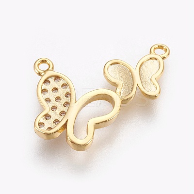 Brass Micro Pave Cubic Zirconia Pendants ZIRC-P076-15G-NR-1