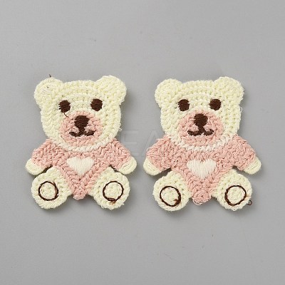 Polyester Embroider Thread Iron on/Sew On Patches PATC-WH0023-23C-1