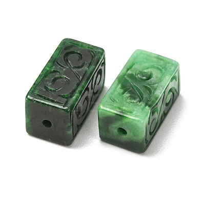 Dyed Natural Myanmar Jade Carved Beads GG-CBABA9C-07C-1