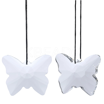 Butterfly Glass Hanging Suncatchers HJEW-WH20019-10B-1