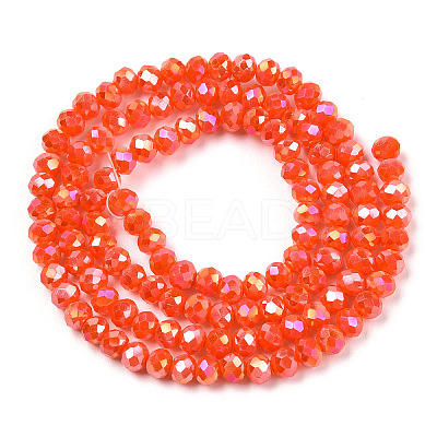 Electroplate Glass Beads Strands EGLA-A034-P1mm-B23-1