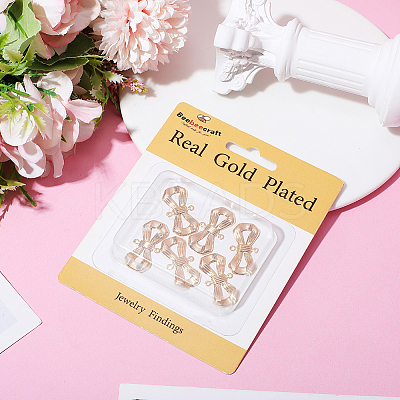 14Pcs Brass Bowknot Connector Charms KK-BBC0021-74-1