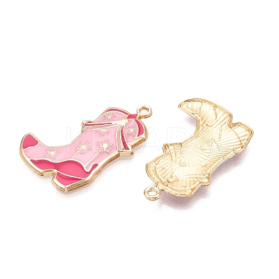 Rack Plating Alloy Enamel Pendants LS-ENAM-N056-384KCG-01-1
