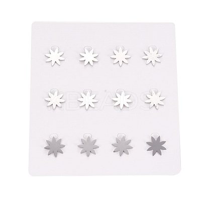 Tarnish Resistant 304 Stainless Steel Stud Earrings EJEW-F234-06P-1
