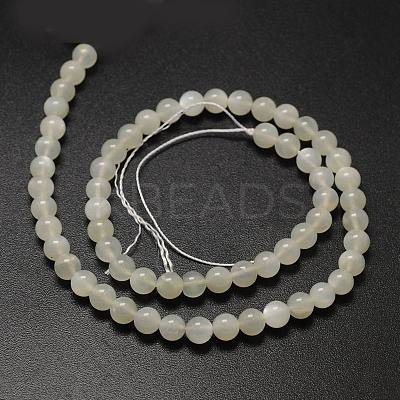 Round Natural White Moonstone Bead Strands LS-G-L425-22-8mm-1