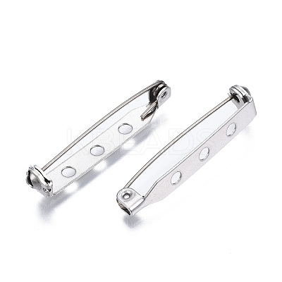 Tarnish Resistant 201 Stainless Steel Brooch Pin Back Safety Catch Bar Pins STAS-S117-022D-1