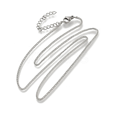 1.5MM 304 Stainless Steel Wheat Chain Necklaces for Men STAS-V011-03B-P-1