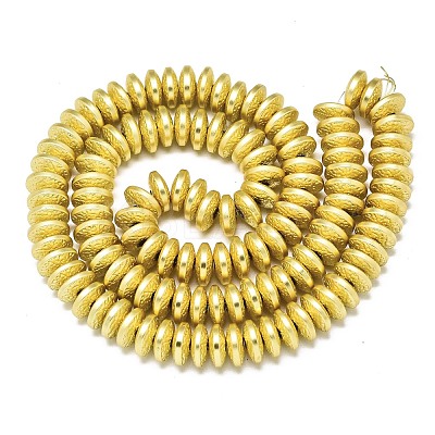 Electroplate Non-magnetic Synthetic Hematite Beads Strands G-S372-001-02G-1