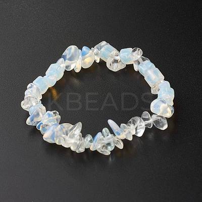 Opalite Chip Bead Stretch Bracelets for Children BJEW-JB06388-05-1