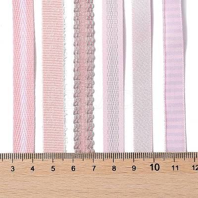18 Yards 6 Styles Polyester Ribbon SRIB-Q022-D01-1
