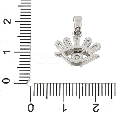 Brass Micro Pave Cubic Zirconia Pendants KK-U056-02P-1