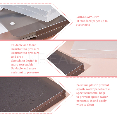 2Pcs 2 Styles PP Plastic Documents Pockets AJEW-FH0005-86B-1