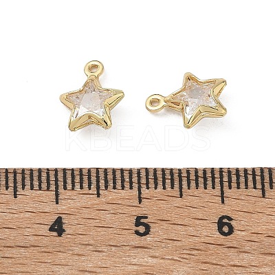 Brass Pave Clear Cubic Zirconia Charms CU-CBAD360-03G-03-1