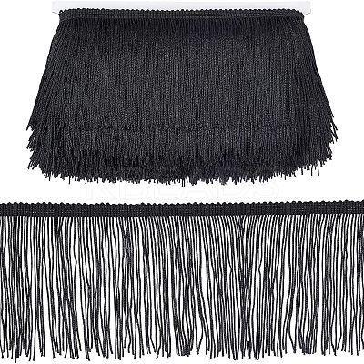 Polyester Latin Fringe Lace OCOR-WH0066-09A-1