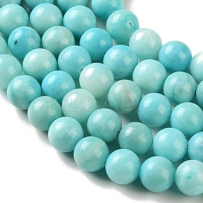 Natural Striped Stone Beads Strands G-B192-B01-10mm-1
