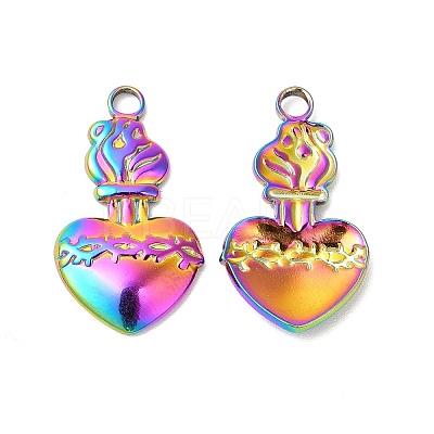 Ion Plating(IP) 304 Stainless Steel Pendants STAS-L268-023MC-1