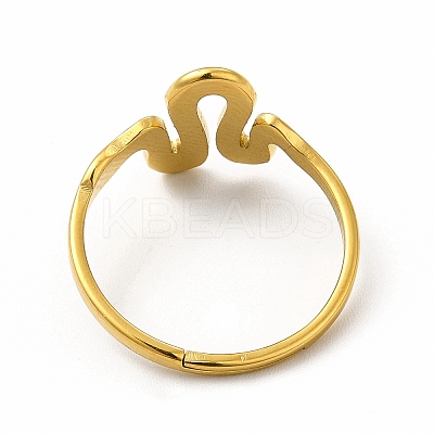 Ion Plating(IP) 304 Stainless Steel Snake Adjustable Ring for Women LS-RJEW-B027-25G-1