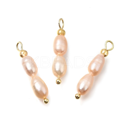 Natural Freshwater Pearl Beaded Pendants PA-CBAF2FA-02G-01-1