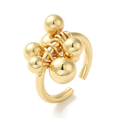 Brass Open Cuff Rings for Women RJEW-M169-02G-1