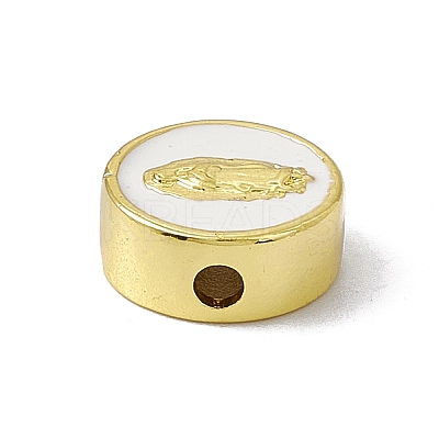 Real 18K Gold Plated Brass Enamel Beads LS-KK-A170-02G-02-1
