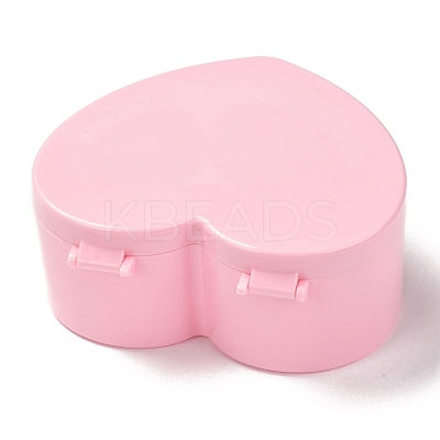 Heart Plastic Jewelry Boxes OBOX-F006-09B-1