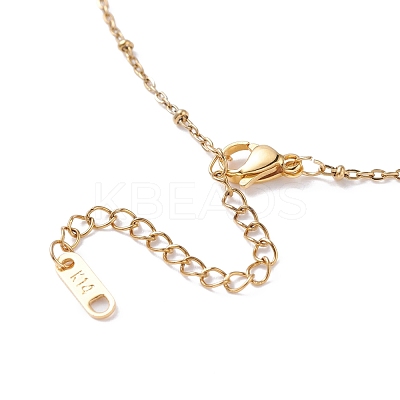Flat Round Natural Mixed Stone Pendant Necklace for Girl Women NJEW-JN03749-1