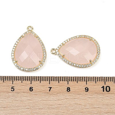 Natural Rose Quartz Faceted Pendants G-K347-12G-08-1