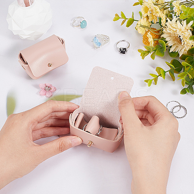 PU Imitation Leather Wedding Ring Pouch ABAG-WH0045-10C-1