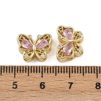 Brass Pave Cubic Zirconia Multi-strand Links ZIRC-F145-03G-02-1