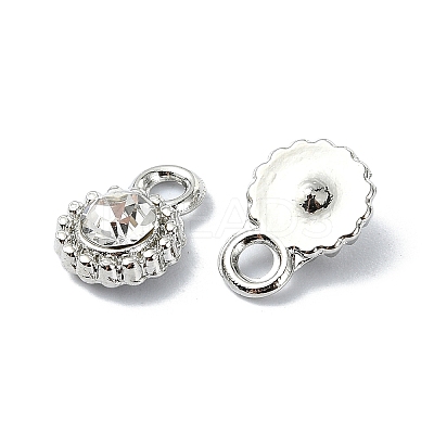 Rack Plating Alloy Rhinestone Charms FIND-M014-16C-P-1