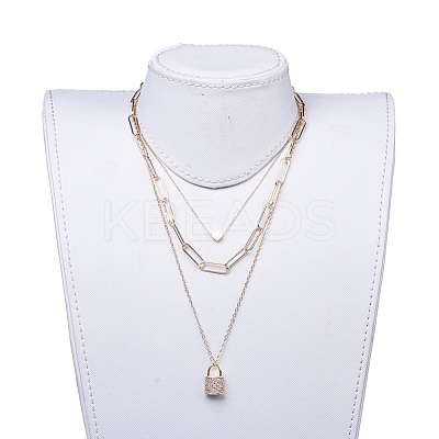 Double Layer Necklaces & Chain Necklaces Sets NJEW-JN02753-1