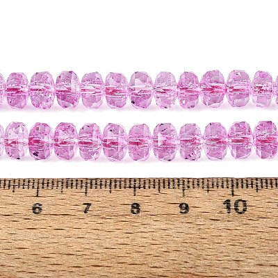 Crackle Transparent Glass Beads Strands GLAA-N068-03A-12-1