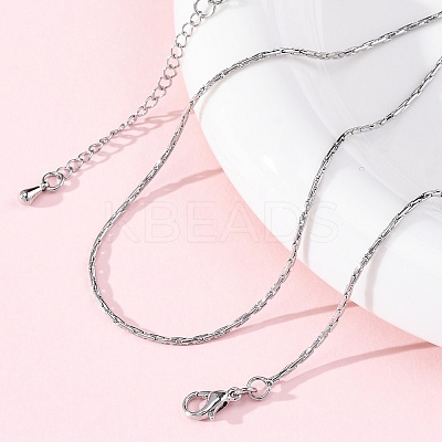 Brass Boston Link Chains Necklaces for Women NJEW-D302-59P-1