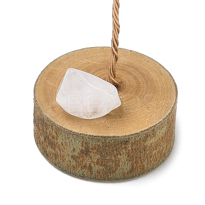 Natural Citrine Chips Tree of Life Decorations DJEW-P022-02A-01-1