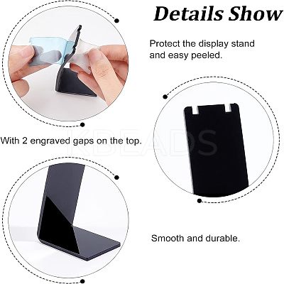 Opaque Acrylic Necklace Display Stands NDIS-WH0001-07-1