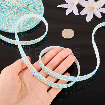 3 Yards Resin Self Adhesive Sewing Trim Hotfix Rhinestone Tape DIY-TA0013-15F-1