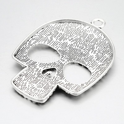 Tibetan Style Zinc Alloy Big Pendants X-TIBEP-R334-119AS-RS-1