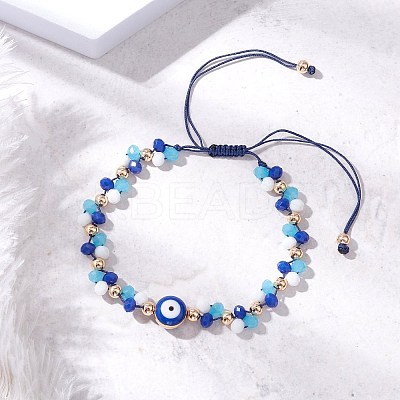 Glass Beads Braided Bead Bracelets BJEW-JB11894-1