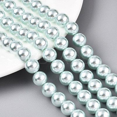 Glass Pearl Beads Strands HY-G002-01F-12-1