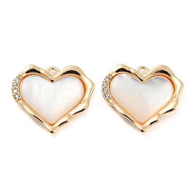 Natural Freshwater Shell Pendants KK-Q806-01G-1