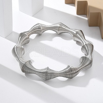 304 Stainless Steel Stretch Bangles for Women LS-BJEW-P315-02C-P-1