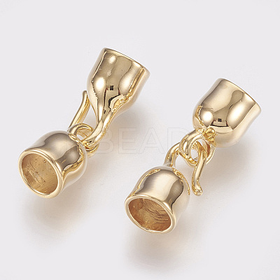 Brass Hook Clasps X-KK-Q735-215G-1