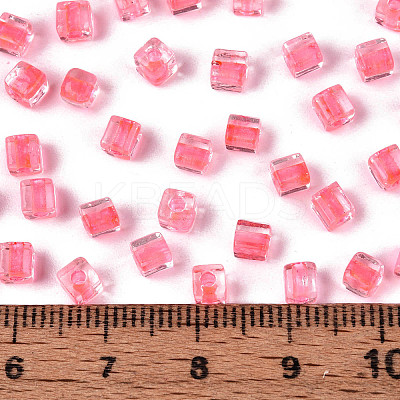 Transparent Inside Colours Glass Seed Beads SEED-T007-11E-1