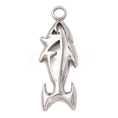304 Stainless Steel Pendants STAS-D129-13B-P-1